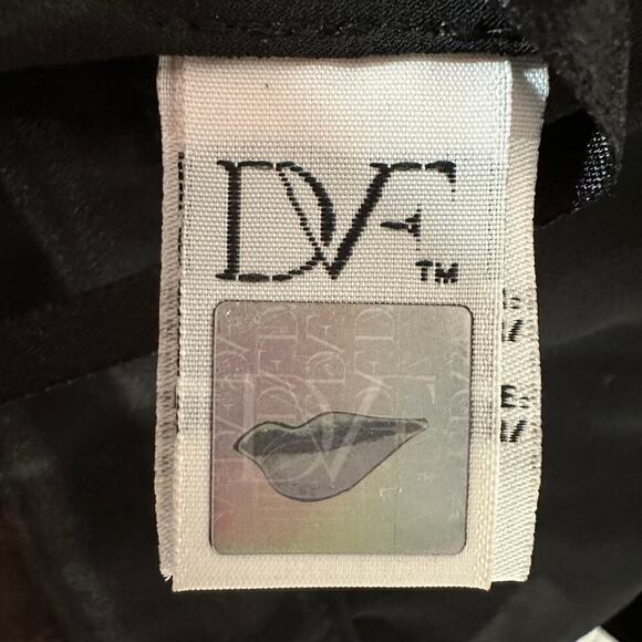 Diane Von Furstenberg DVF Gia Black Ruffle Skirt Cocktail Dress Size 8 Formal - Picture 5 of 13